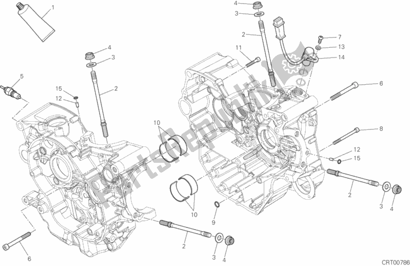 Todas las partes para 10a - Par De Semicárter de Ducati Multistrada 950 SW Thailand 2018